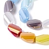 Electroplate Opaque Glass Beads Strands EGLA-N022-10A-B01-3