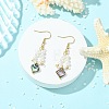 Paua Shell Dangle Earrings EJEW-JE07179-01-1