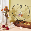 Heart Iron Wire Ornament Display Stand AJEW-WH0419-42-4