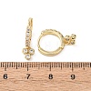 Three-Clover Brass Micro Pave Cubic Zirconia Hoop Earrings EJEW-Z159-01G-01-5