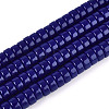 Opaque Solid Color Glass Beads Strands GLAA-N026-3x6mm-09-1