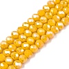 Electroplate Glass Beads Strands EGLA-A044-P6mm-B29-1