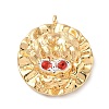 Brass Micro Pave Cubic Zirconia Enamel Pendants KK-L250-08G-03-1