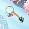 Valentine's Day Alloy Enamel Pendant Keychains KEYC-JKC01178-02-2