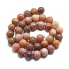 Natural Petrified Wood Round Beads Strands G-D356-C01-12mm-2
