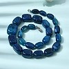 Dyed Natural Agate Cuboid Graduated Beaded Necklaces with Alloy Clasps NJEW-C113-01H-1