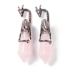 Natural Rose Quartz Faceted Pointed Bullet Big Pendants G-L524-19R-08-1