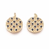 Brass Micro Pave Cubic Zirconia Pendants KK-D156-05G-C-1