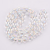 Electroplate Transparent Glass Beads Strands X-EGLA-T020-11-A02-2