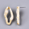 Opaque Resin Stud Earrings EJEW-T012-05-A02-4