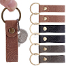 6Pcs 3 Colors Rectangle Cowhide Keychians KEYC-ME0001-19-1