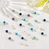 60Pcs Frosted Natural & Synthetic Gemstone Charms FIND-FH0004-55-5