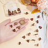 Unicraftale 16 Pairs 4 Style Triangle & Kite & Trapezoid Walnut Wood Stud Earring Findings WOOD-UN0001-07-4