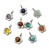 Natural & Synthetic Mixed Stone Pendants PALLOY-JF05812-02-1
