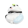 Light Sky Blue Opaque Panda Resin Cabochons CRES-P037-02E-1