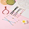 6Pcs 6 Colors Nylon Cords Bracelet Makings Fit for Connector Charms AJEW-FS0001-38-9