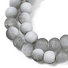 Frosted Crackle Glass Beads Strands GLAA-U001-8mm-M06-2