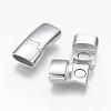 Tarnish Resistant 304 Stainless Steel Magnetic Clasps with Glue-in Ends STAS-G143-83B-3