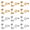 Unicraftale 40Pcs 2 Colors 304 Stainless Steel Stud Earring Findings STAS-UN0056-08-1