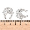Brass Micro Pave Clear Cubic Zirconia Connector Charms ZIRC-F148-06P-3