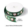 1 Roll Christmas Printed Polyester Grosgrain Ribbons OCOR-YW0001-05B-4
