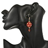 Glass & Dyed Natural Malaysia Jade & Red Jasper Dangle Earrings EJEW-MZ00814-01-2