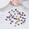 40Pcs 4 Style Rack Plating Rainbow Color Alloy Beads FIND-FH0004-34-4