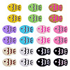 44Pcs 11 Colors Fish Spray Painted Alloy Enamel Beads FIND-TA0010-35-1