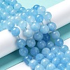 Natural Green Jade Imitation Aquamarine Beads Strands X-G-B046-08A-1