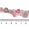 Natural Strawberry Quartz Nuggets Beads Strands G-B125-A20-01-4