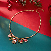 Alloy Enamel with Rhinestone Pendant Bib Necklaces FS-WGEB151-01-4