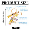 Alloy Resin Polygon Keychains KEYC-TADJ0002-03G-F-2