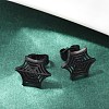 304 Stainless Steel Spider Web Stud Earrings EJEW-G294-01EB-4