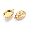 304 Stainless Steel Pendant Cabochon Settings STAS-N114-46B-G-2