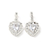 Brass Micro Pave Cubic Zirconia Pendants KK-Z139-05S-03-1