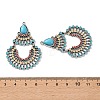 Bohemia Tibetan Style Alloy & Enamel & Synthetic Turquoise Big Pendants FIND-T074-08AS-3