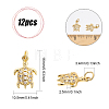 12Pcs Brass Micro Pave Clear Cubic Zirconia Pendants KK-CA0002-14-2