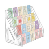 4-Tier 20-Grid Acrylic Card Display Riser Stands ODIS-WH0030-339B-1