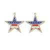 Independence Day Alloy Enamel Pendants ENAM-I069-01G-05-1