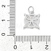 Brass Micro Pave Clear Cubic Zirconia Charms KK-G522-37P-3