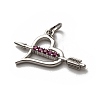 Brass Micro Pave Cubic Zirconia Pendants KK-Z072-82P-01-2