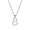 Fashionable Stainless Steel Creative Number 8 Pendant Necklace for Women's Daily Wear. GN8119-2-1