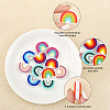 12Pcs 6 Colors Food Grade Eco-Friendly Silicone Beads SIL-CA0001-61-5