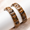 Rectangle Natural Tiger Eye Beads Stretch Bracelets for Women Men BJEW-Z149-01B-1
