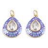 Brass Pave Clear Cubic Zirconia Pendants KK-N227-94A-2