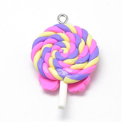 Handmade Polymer Clay Pendants CLAY-Q240-012I-1