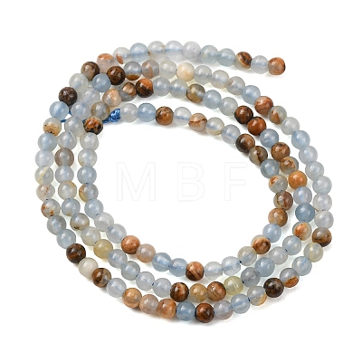 Natural Blue Calcite Beads Strands G-K427-A01-3mm-1