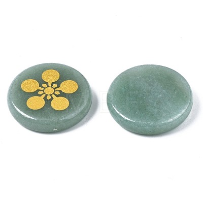 Natural Green Aventurine Cabochons G-S375-006A-1