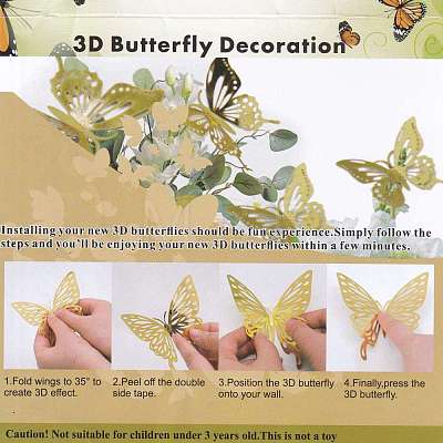 3D Plastic Wall Stickers DIY-F077-04L-1