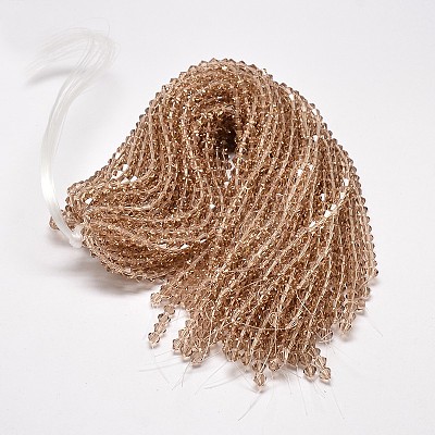 Imitate Austrian Crystal Bicone Glass Beads Strands LS-GLAA-F029-6x6mm-12-1